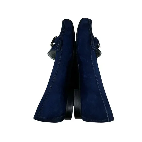 Marc Joseph Navy Blue Leather Nubuck Grand Street Loafer Women's Sz 6‎ - Picture 6 of 13